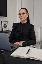 черна памучна визия за жена