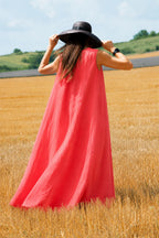 linen dress #coral