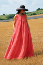linen dress #coral