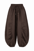 brown linen pants